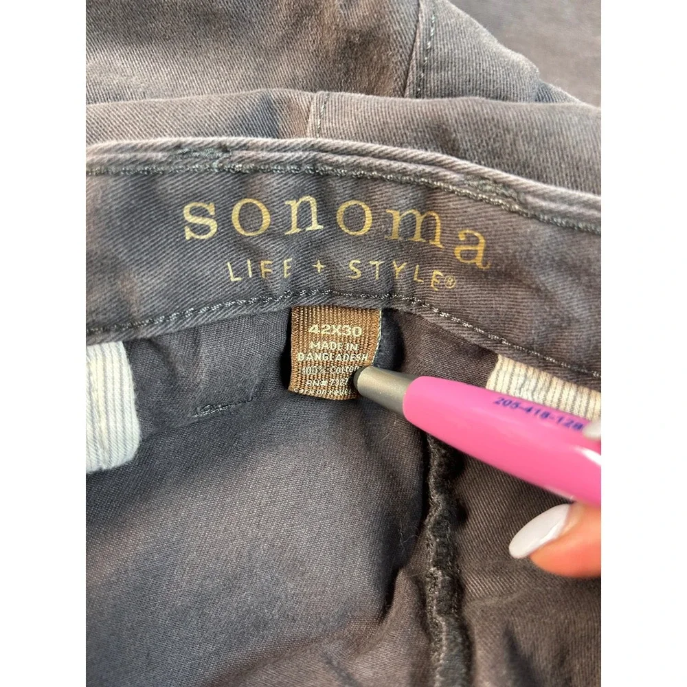 Sonoma Life Style‎ Mens Size 42x30 Gray Casual Chino Pants